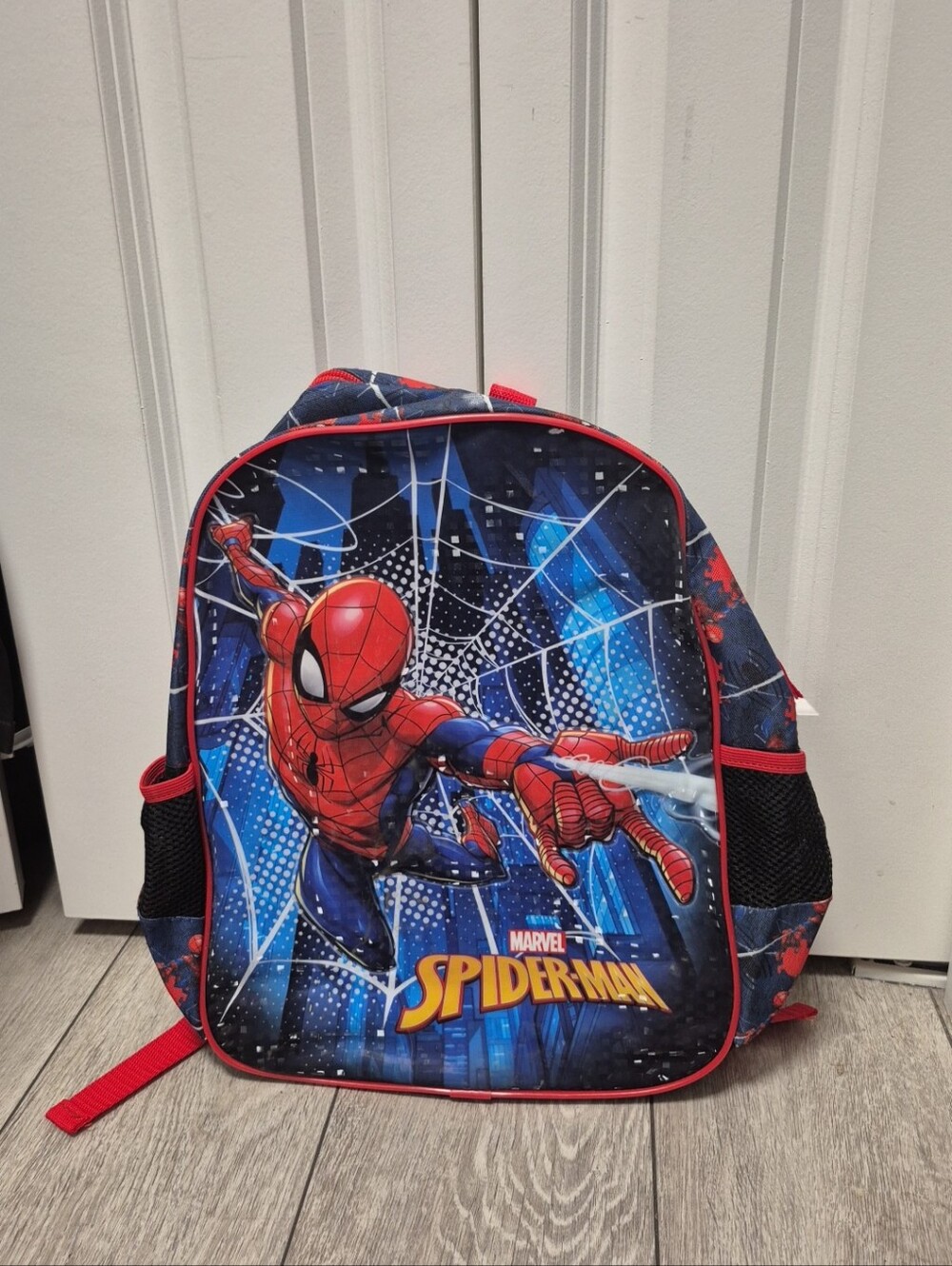 Marvel Spider-Man  15 Inch Toddler Kids Backpack - Red, Blue & Black